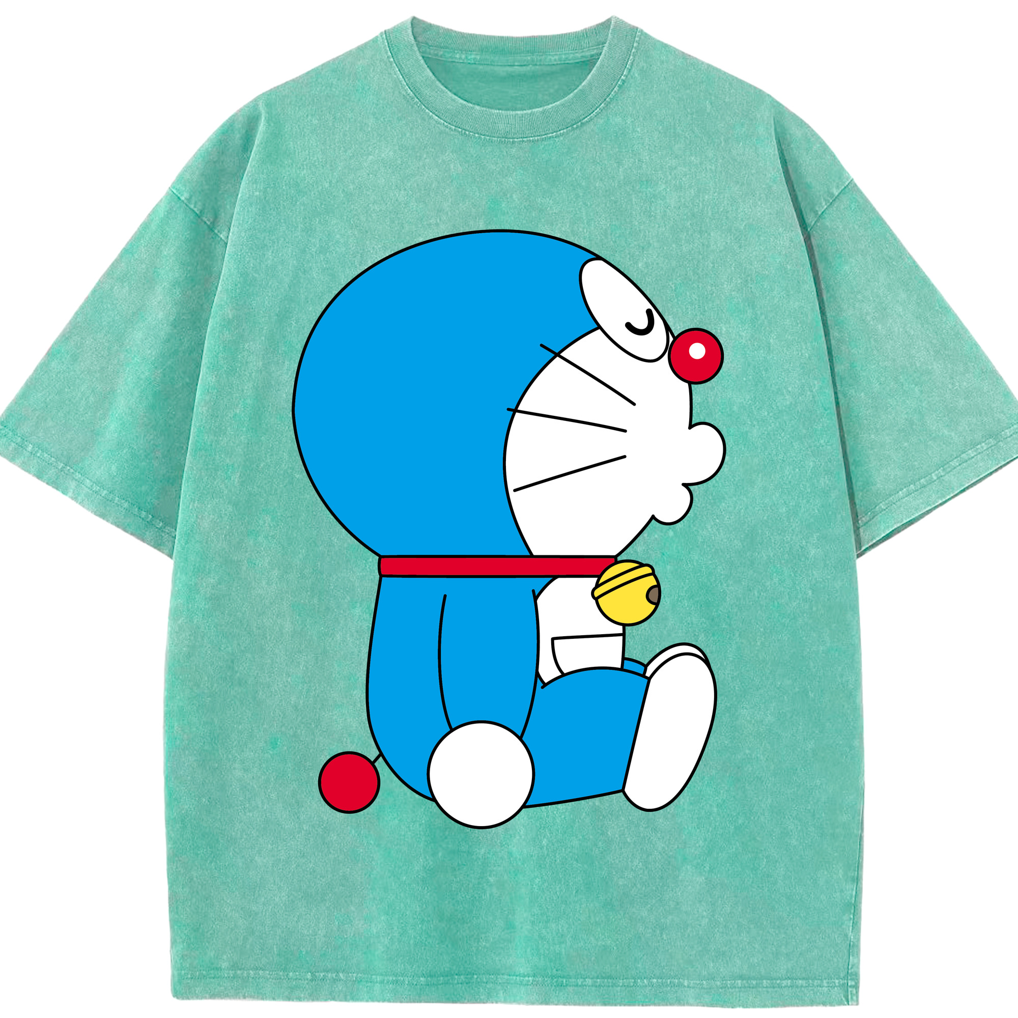 （画像用） ドラえもん Doraemon 綿100% ヴィンテージ風 半袖Tシャツ（フロントプリント）
